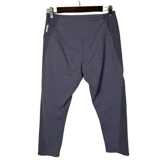 Zella Purple Ribbed Side Cropped Athletic Pants M - Picture 2 of 4